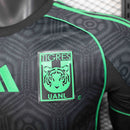 Camisola Tigres UANL 2025-26 Away Preta Versão Jogador